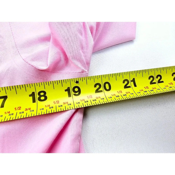 Stafford Regular Fit Size 14.5 32-33 Mens Pink Travel Easy Care Broadcloth Shirt - Picture 2 of 8